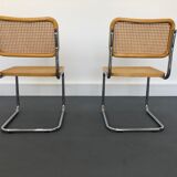 Pair chairs design Marcel Breuer, Italy, 1980