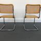 Pair chairs design Marcel Breuer, Italy, 1980