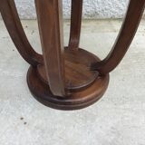 Guéridon Art Déco console bois noyer, table desserte
