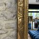 Antique mirror 89/60.5cm 19th century Regency style gilded with gold leaf, mercury glass.