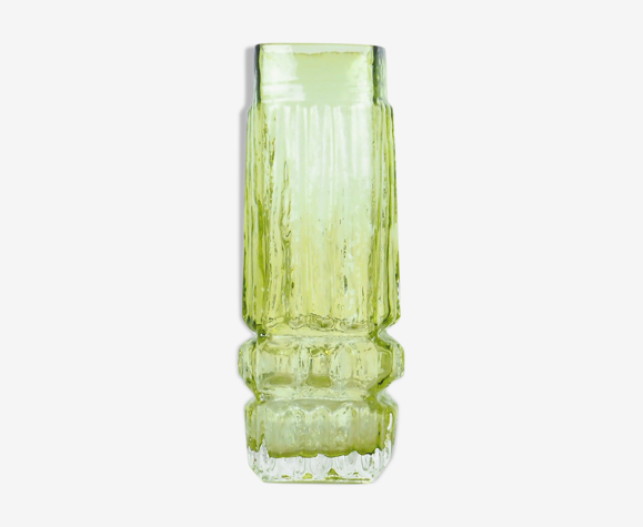 Kosta Boda green glass vase Rune Strand, 1960's | Selency
