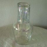 Service de nuit en verre carafe et verre effet nacre