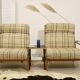 Sofa 2 places convertible into armchairs year 70-80 Solid pine.