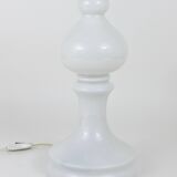 White Bishop chess lamp by Ivan Jakes, made of white glass, Czechoslovakia, 1970s.