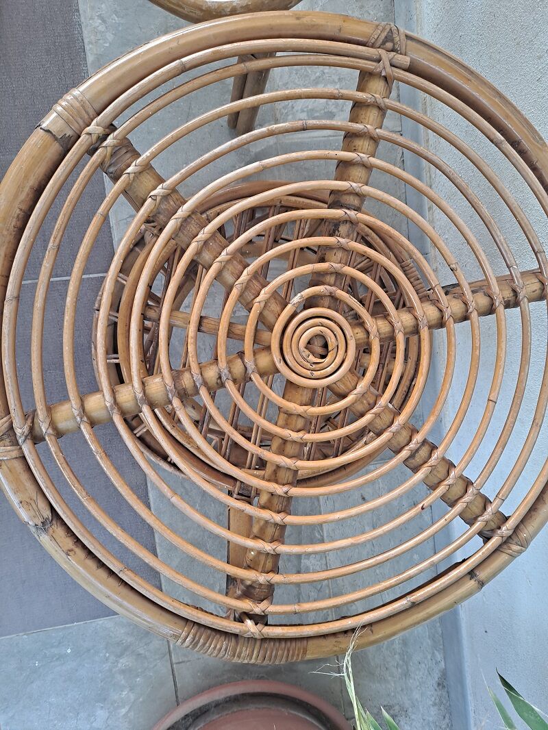 Mid Century Italian Bamboo Design Table