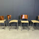 Vintage Italian wicker and chrome dining chairs, 1980s