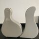Duo vases vintage céramique émaillé forme organique 