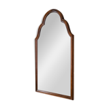 Miroir vintage en bois massif avec cadre sculpté ondulé