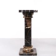 Two black portoro marble pedestals, Italy