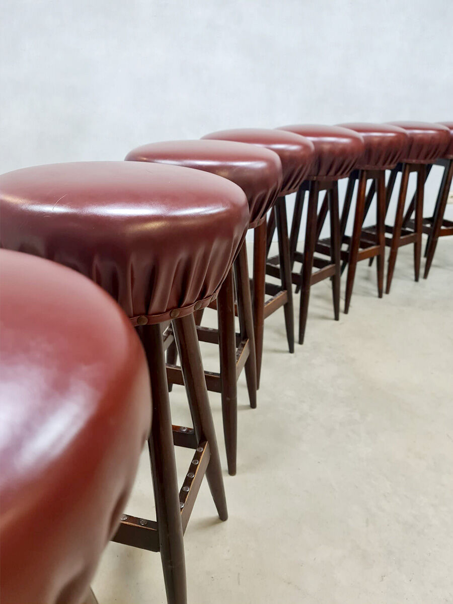 Vintage French barstools sixties 'Moulin Rouge'