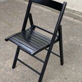 Scandinavian folding cane chair 1990