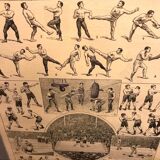 Vintage board from 1922 on boxing