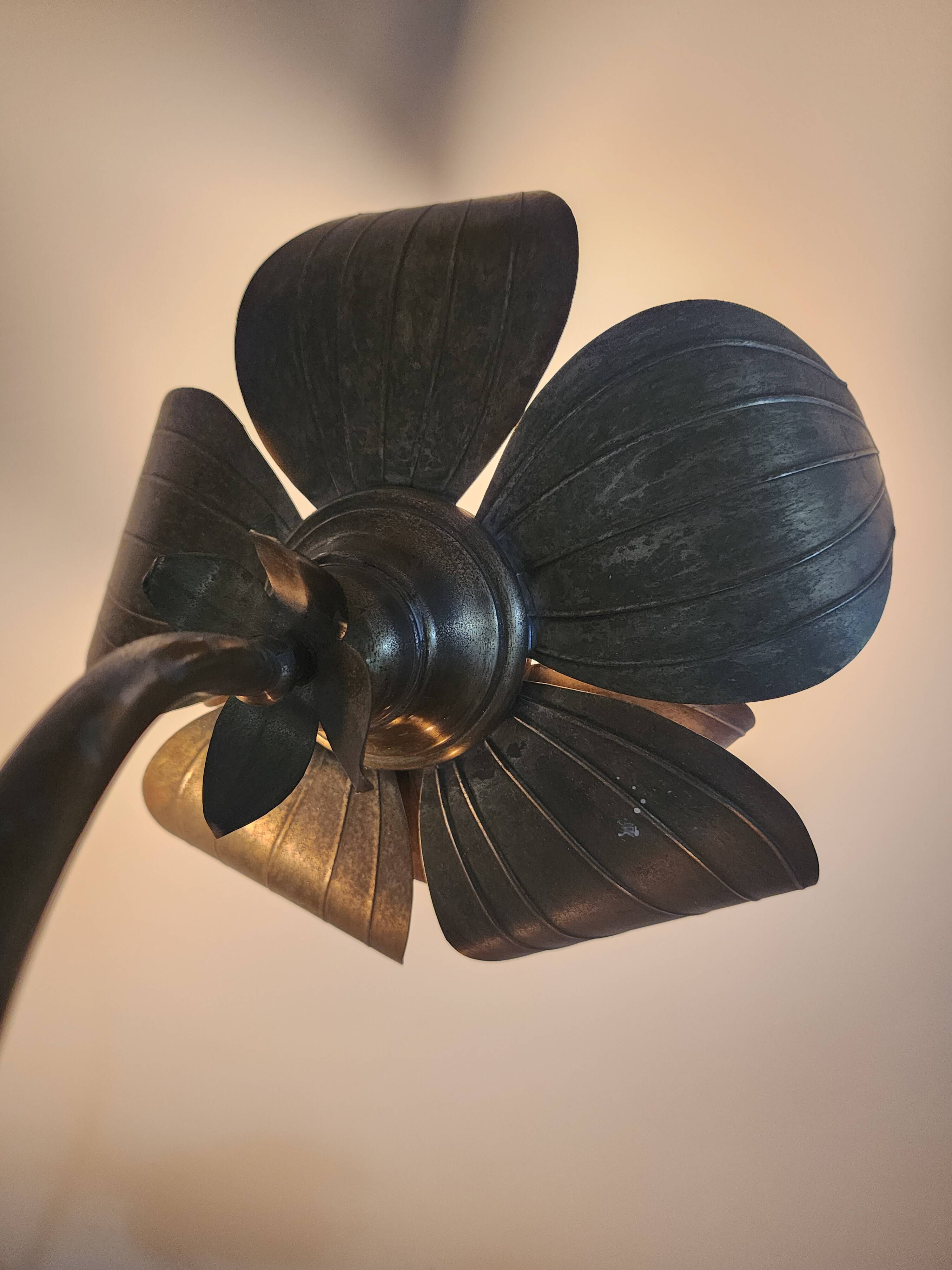 Vintage Hollywood Regency Flower Floor Lamp 1960