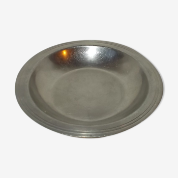 Round stainless steel dish