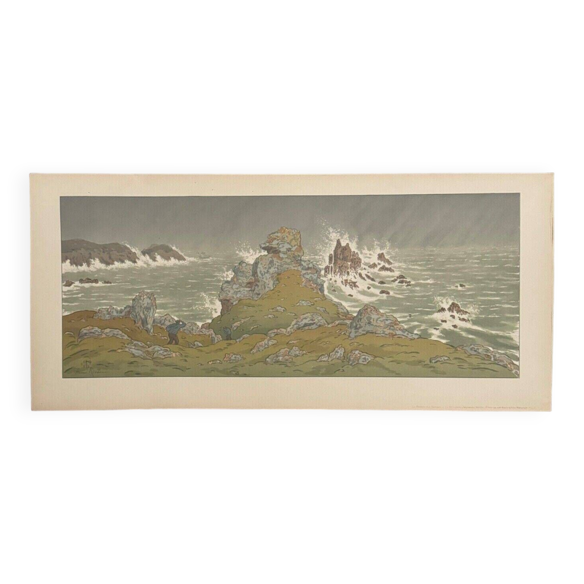 Lithograph by Henri Rivière La Tempête