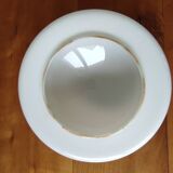 Large half-globe lampshade in white opaline.