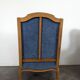 Pair of Louis XV style wingback armchairs in blue velvet.