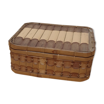 Braided bamboo box