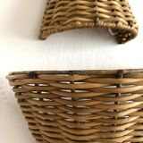 Pair of 60s rattan wall lights