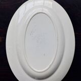 Plat de service ovale vintage faïence Saint Amand Nouvelle Usine Céramique