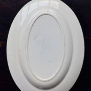 Vintage oval serving platter, Saint Amand earthenware, Nouvelle Usine Céramique