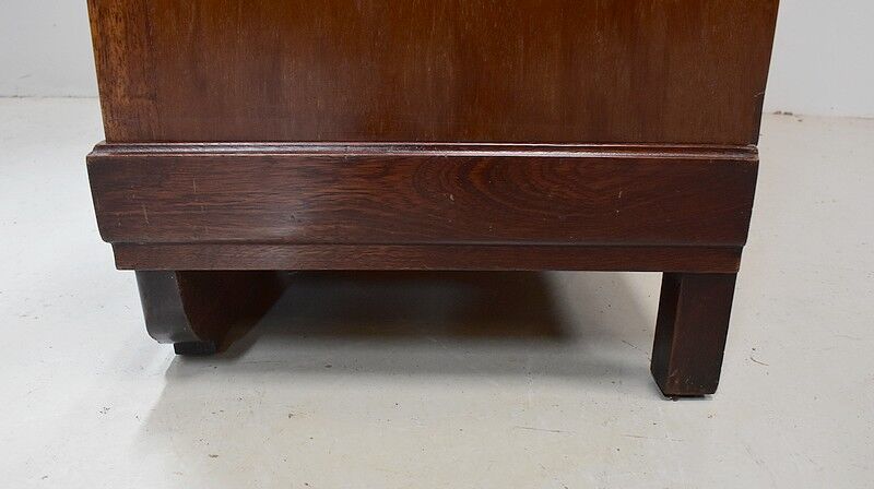 Wardrobe, walnut and mahogany, art deco - 1930 / 1940