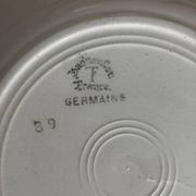 Set of 7 flat plates Badonviller Germaine
