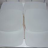 Very large white plates, 3 lots of 2