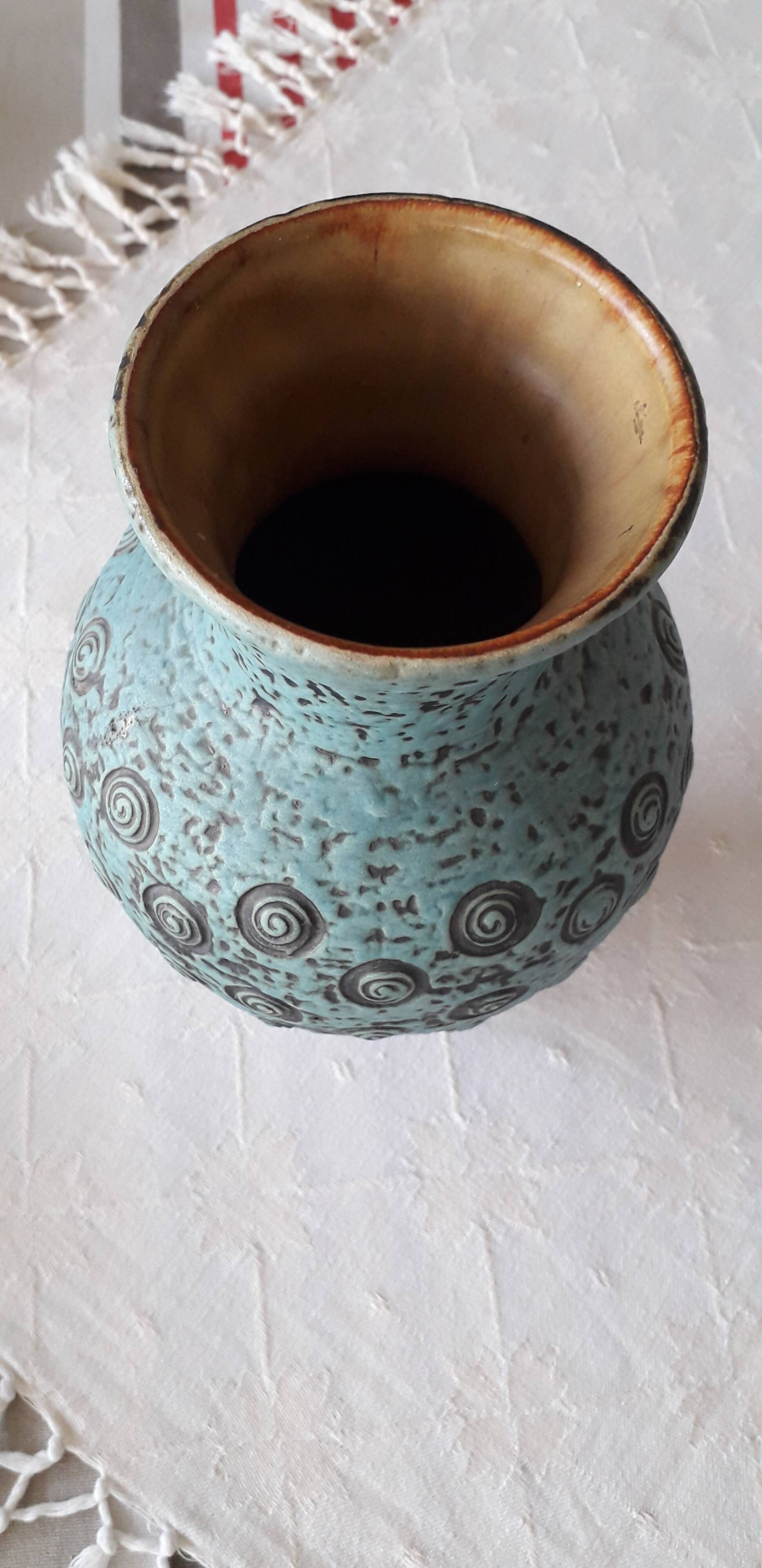 Original vintage ceramic vase signed Jasba.