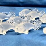 10 Art Deco fish knife holders signed YER