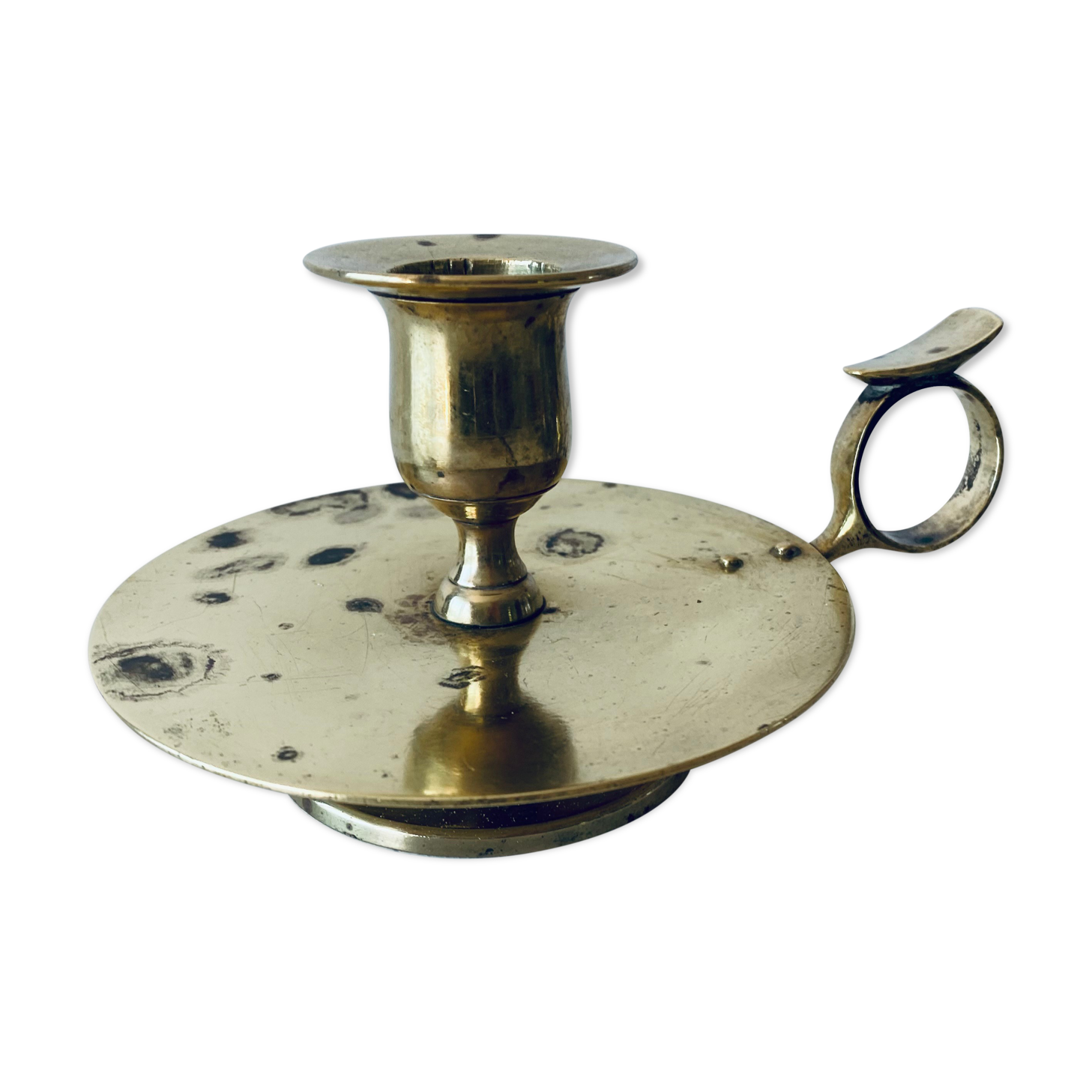 Old candle holder with handle