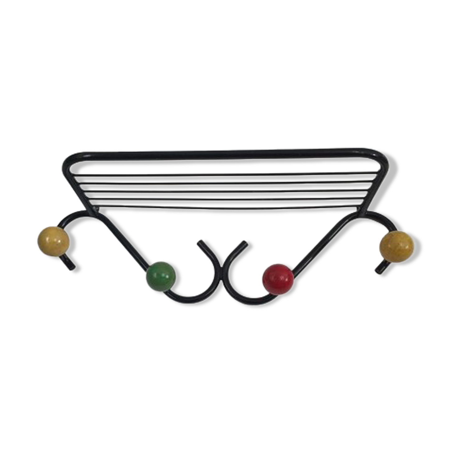 Vintage coat rack murals colorful balls