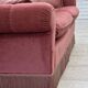 1980s, Scandinavian 2-seater sofa, pink furniture velour.