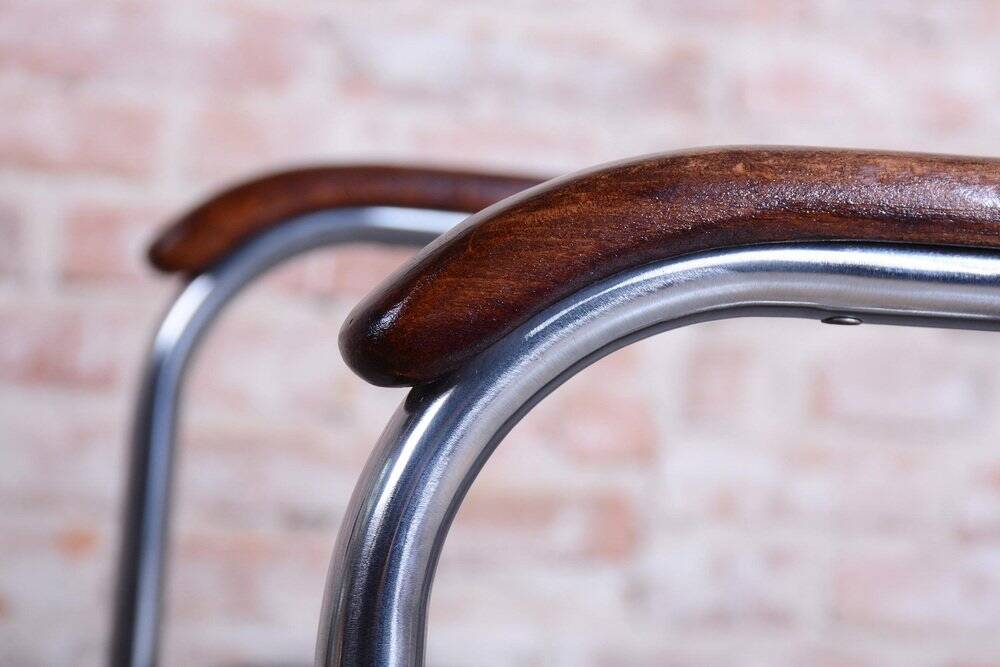 Bauhaus Czech Chrome Armchair by Marcel Breuer for Thonet, 1930s