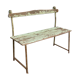 Banc en bois vert indien antique
