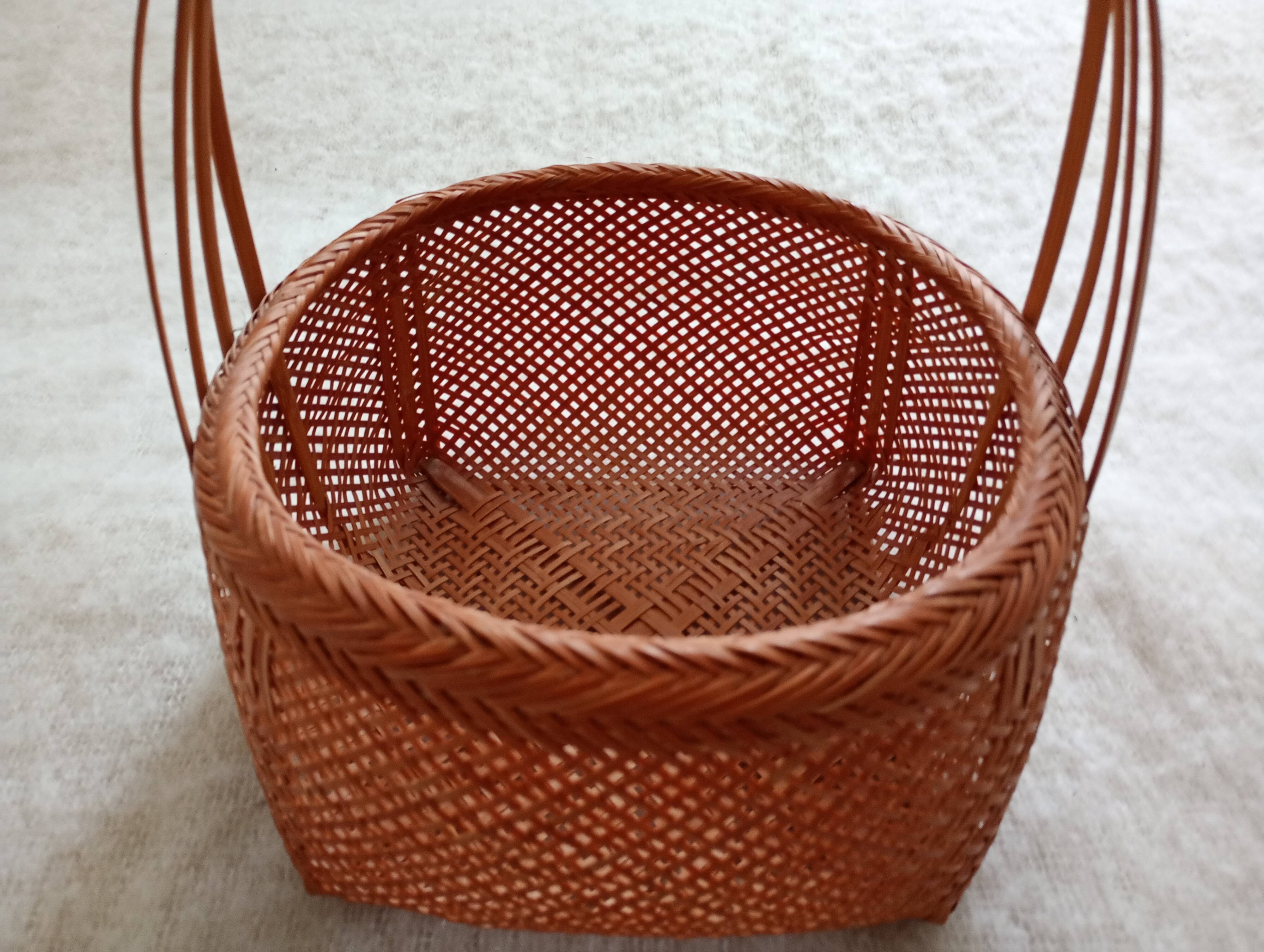 Asian woven bamboo basket