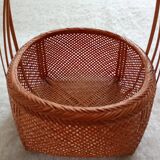 Asian woven bamboo basket