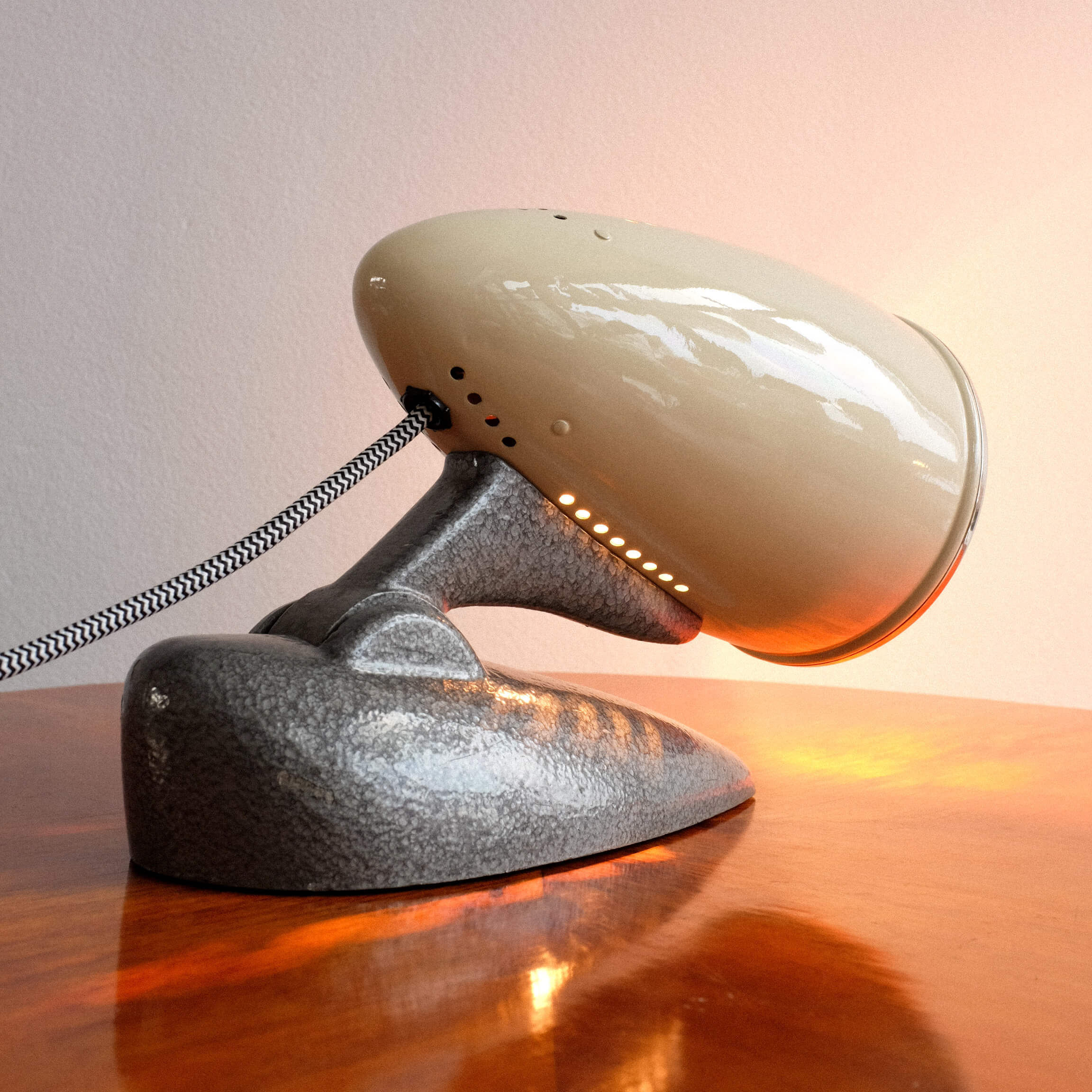 Industial czechoslovak prema table lamp, 1970s
