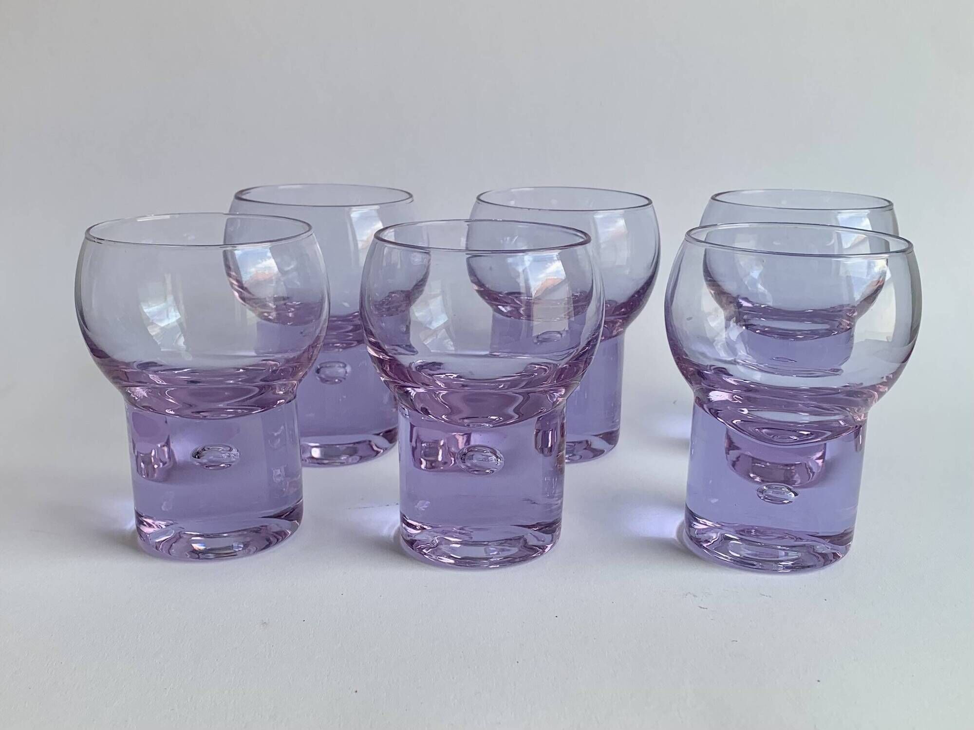 Set of 6 Alexandrit glasses designed by Sergio Asti for Arnolfo di Cambio,