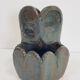 Brutalist Green Glazed Ceramic Flowerpot, 1960s