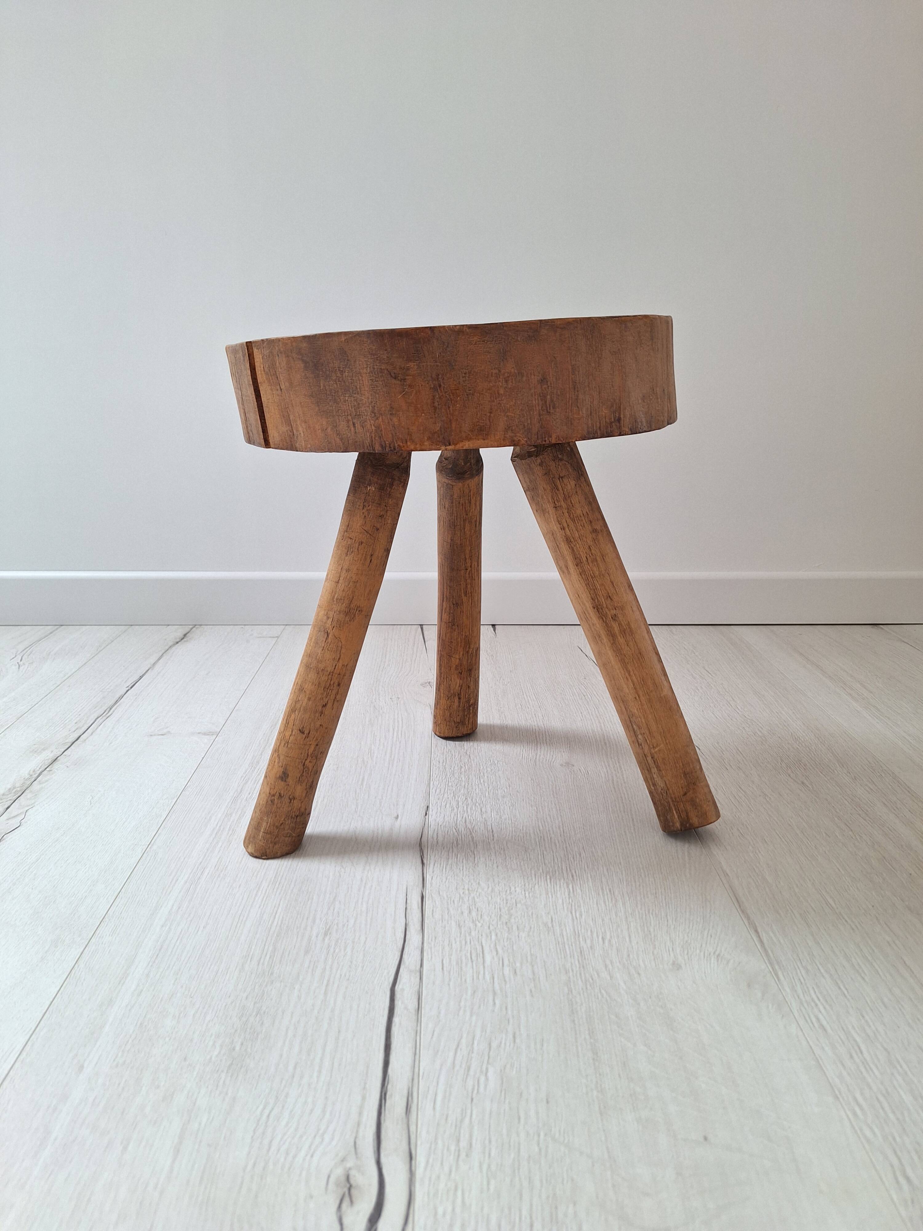 Brutalist tripod stool