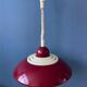 Red Scandinavian suspension lamp Space Age by Knud Christensen