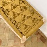 Traditional hand-woven bench