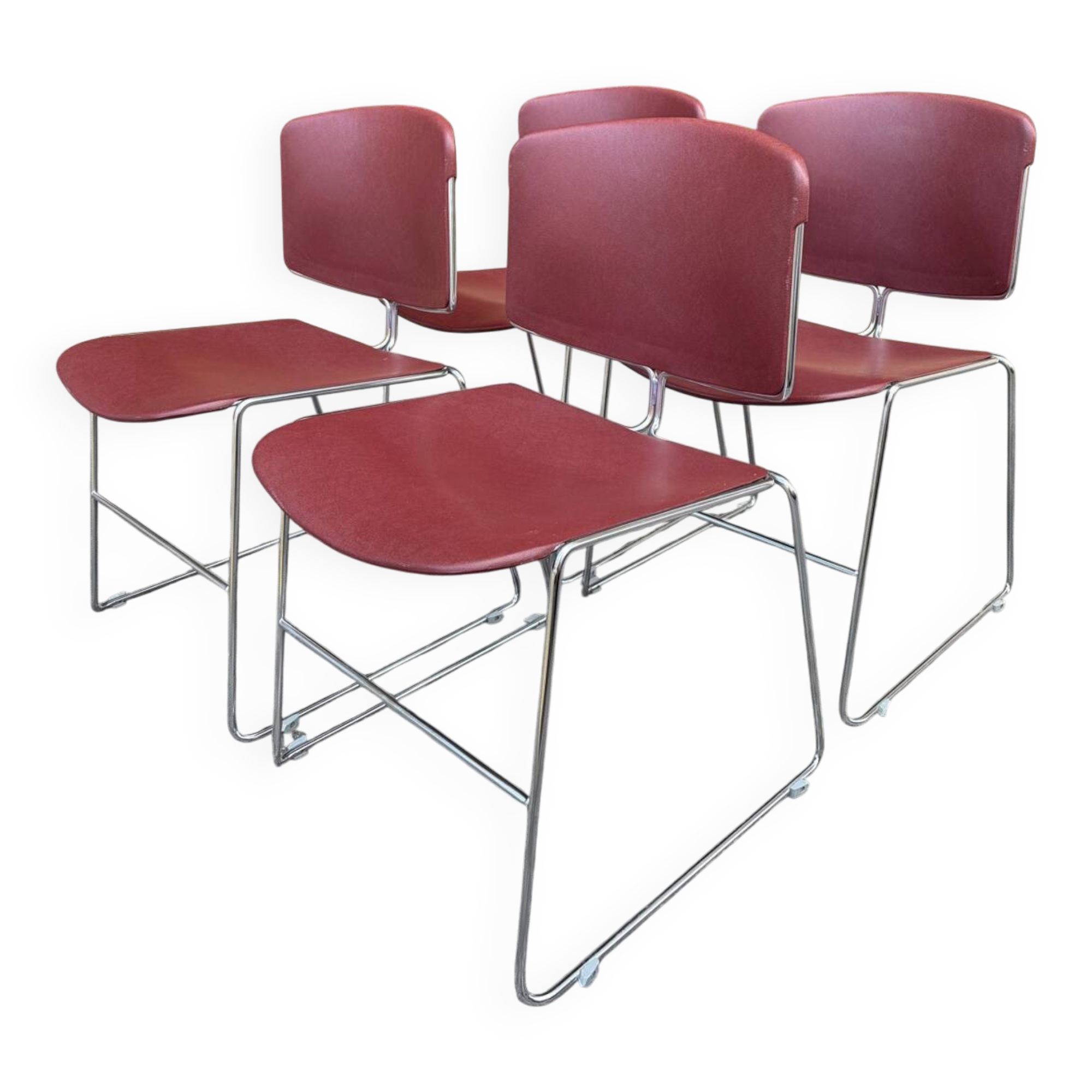4 Max Stacker chairs by Steelcase, 1970s
