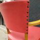 Pair of red vintage bridge armchairs