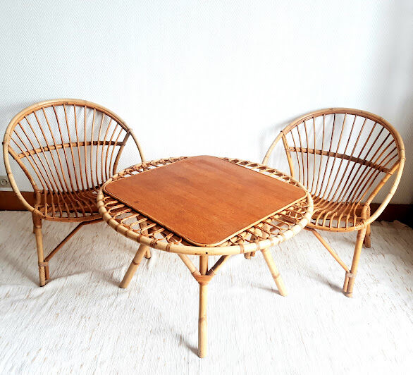 Rattan garden furniture 1960