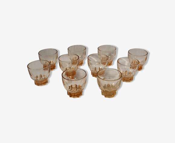 Lot de 10 verres à liqueur - rosaline