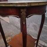 Table d'appoint ancienne marbre rose