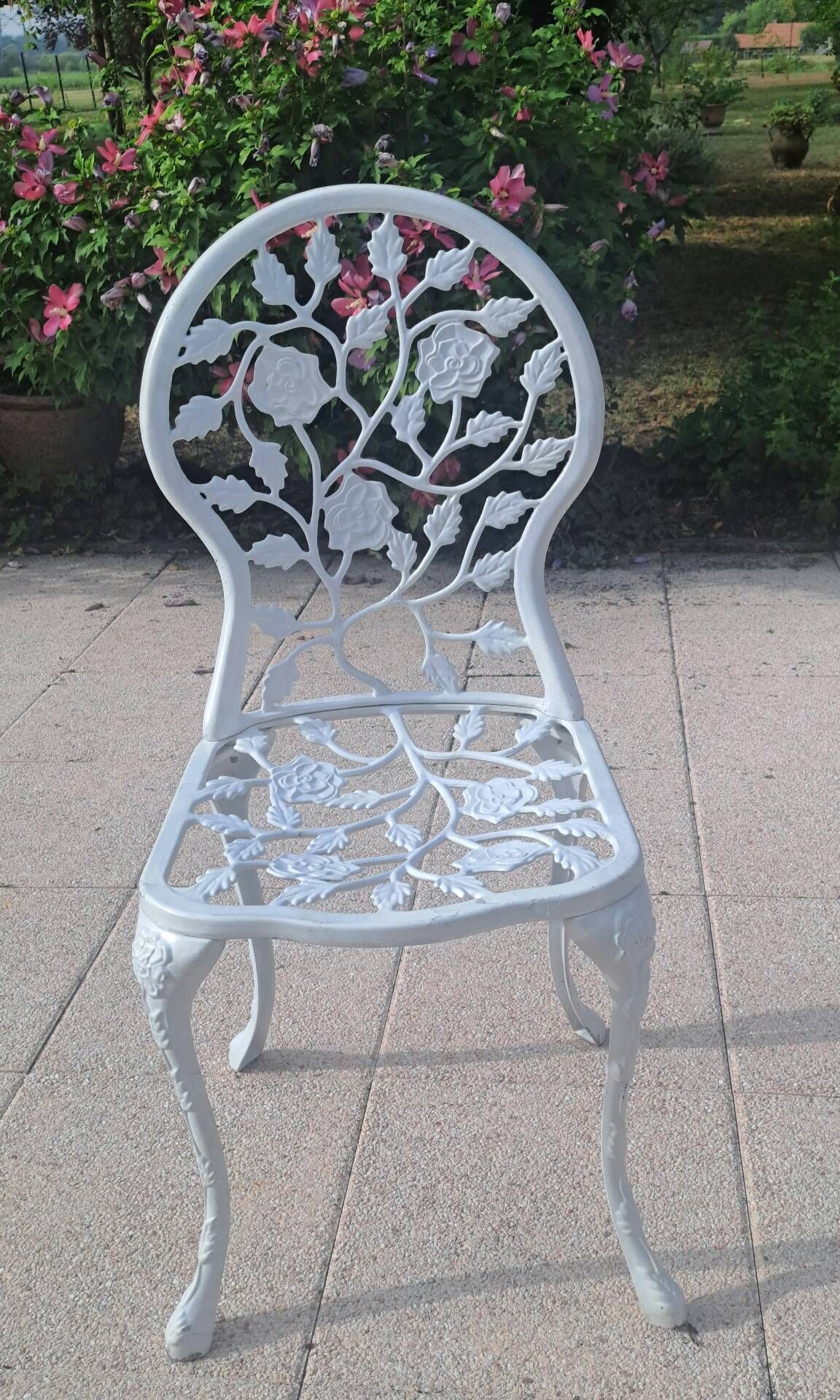 Chaise en fonte d'aluminium