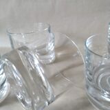 Glasses with thick bottom water or vintage spirits 70